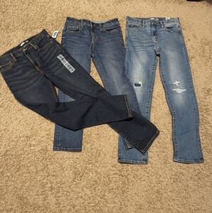 Old navy and Cat and Jack blue jeans